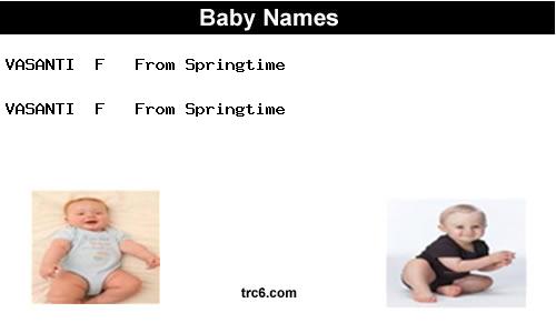 vasanti baby names